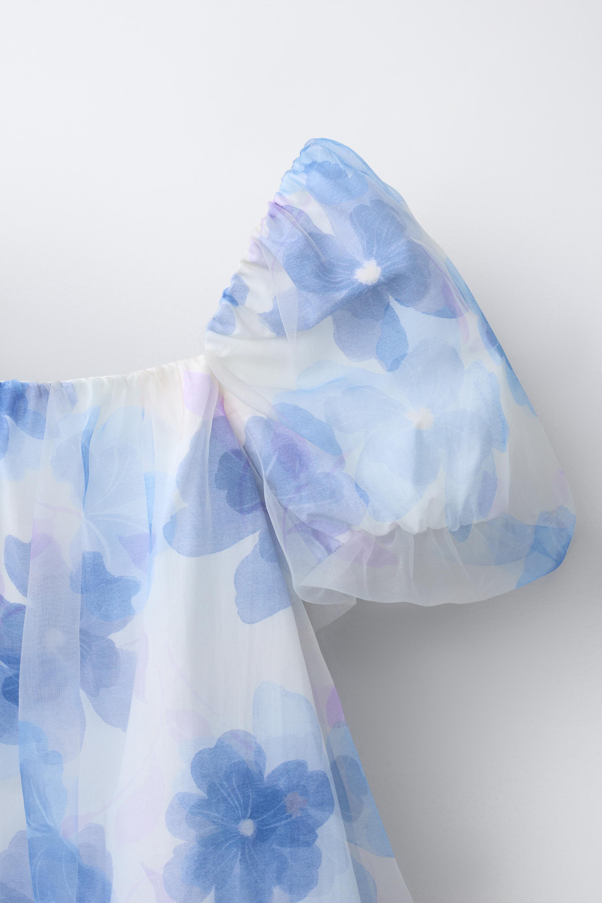 ROBE EN ORGANZA À IMPRIMÉ FLEURI